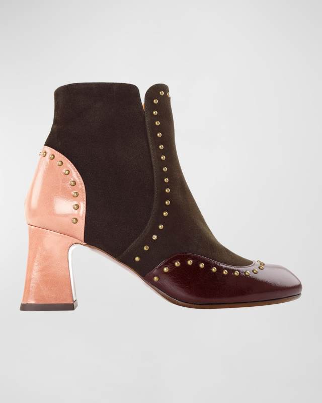 Adis Suede and Leather Mary Jane Pumps